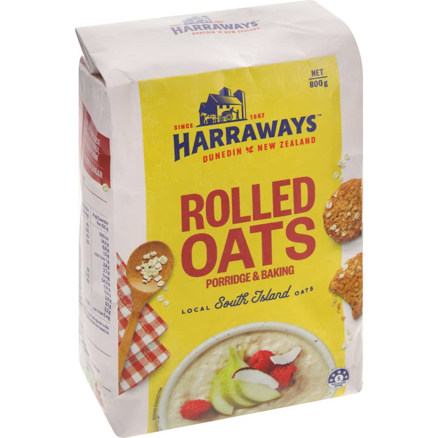 Harraways Oats Rolled Pack 800g