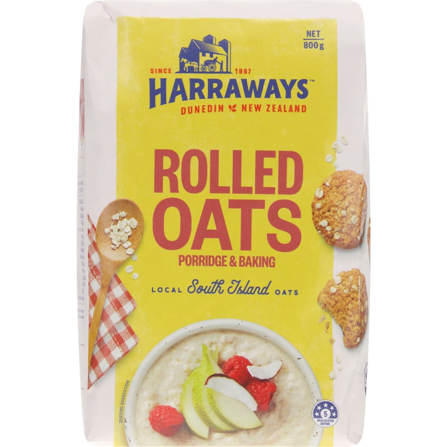 Harraways Oats Rolled Pack 800g
