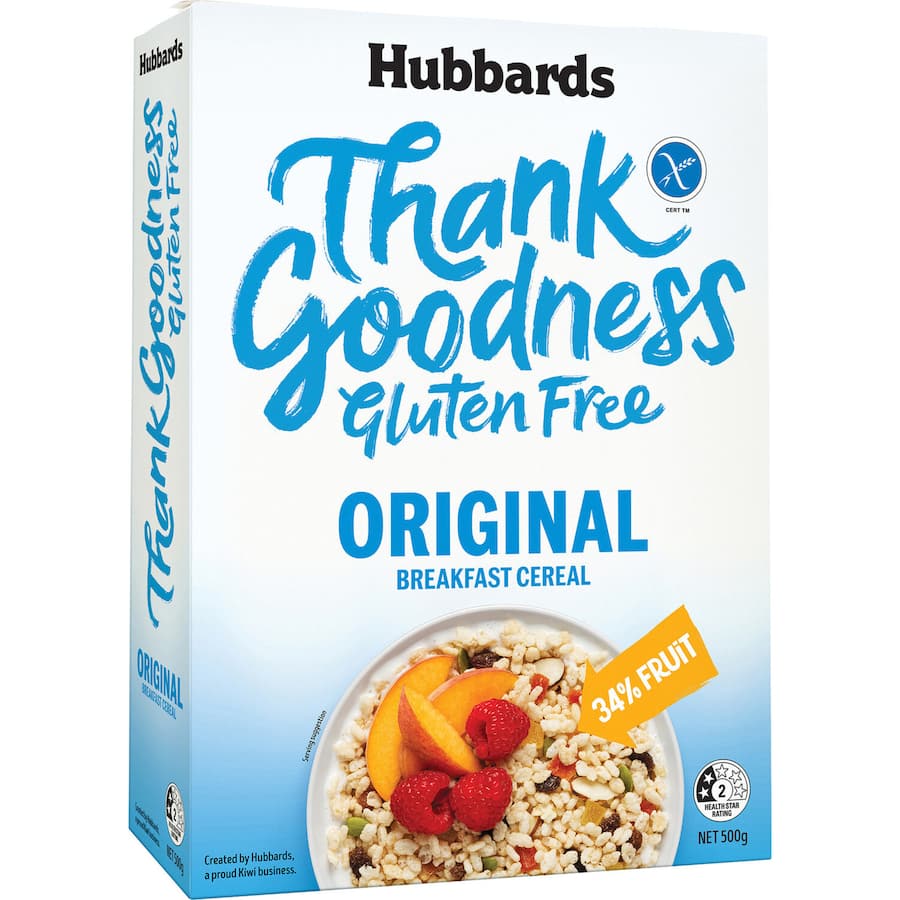 Hubbards Thank Goodness Cereal Original Gluten Free Box 500g