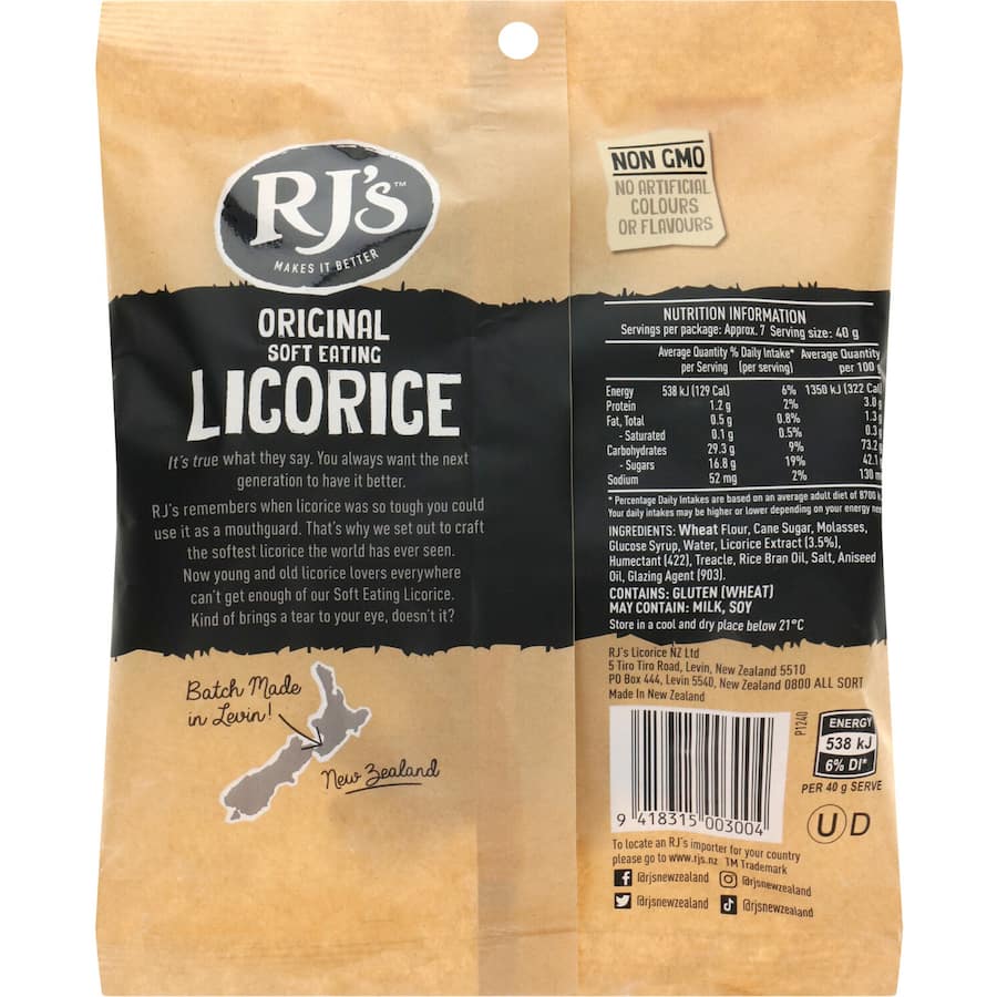 Rjs Licorice Natural 300g