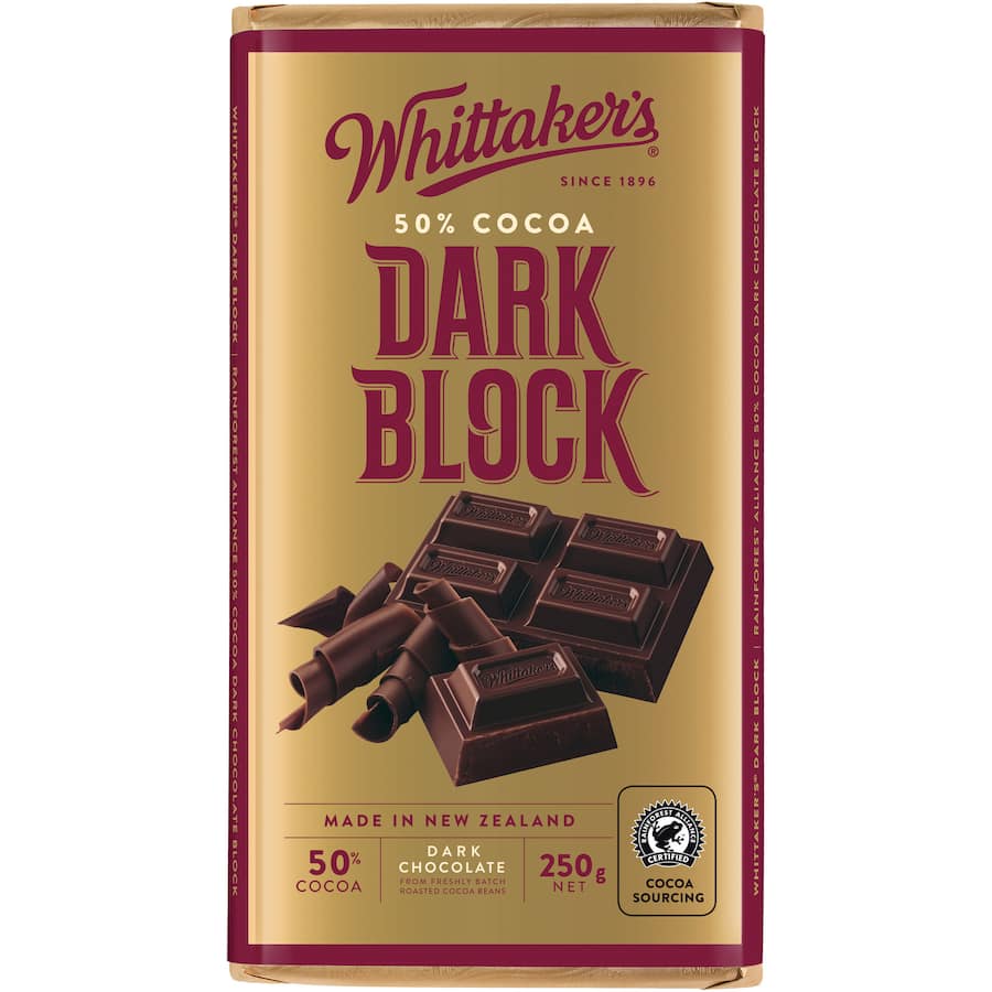 Whittakers Chocolate Dark 50% Block 250g