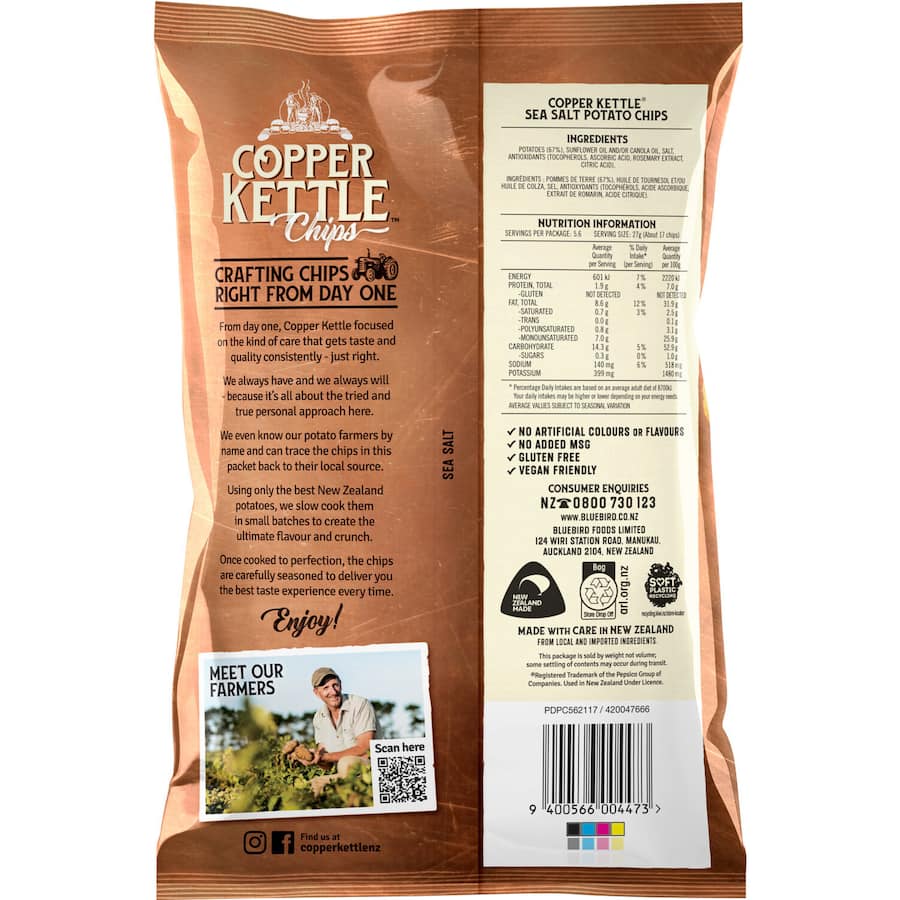 Copper Kettle Chips Sea Salt 150g