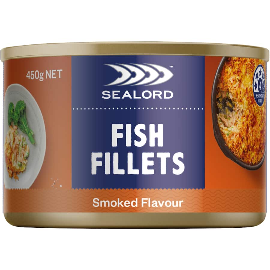 Sealord Fish Fillets Chunk Style Smoked Can 450g