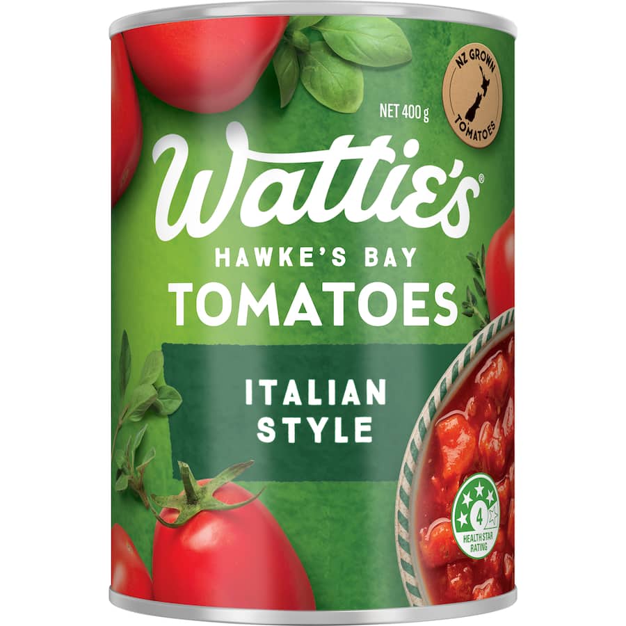 Watties Flavoured Tomatoes Italian Style Can 400g