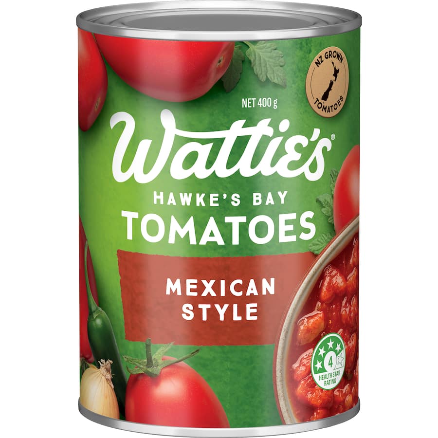 Watties Flavoured Tomatoes Mexican Style Can 400g