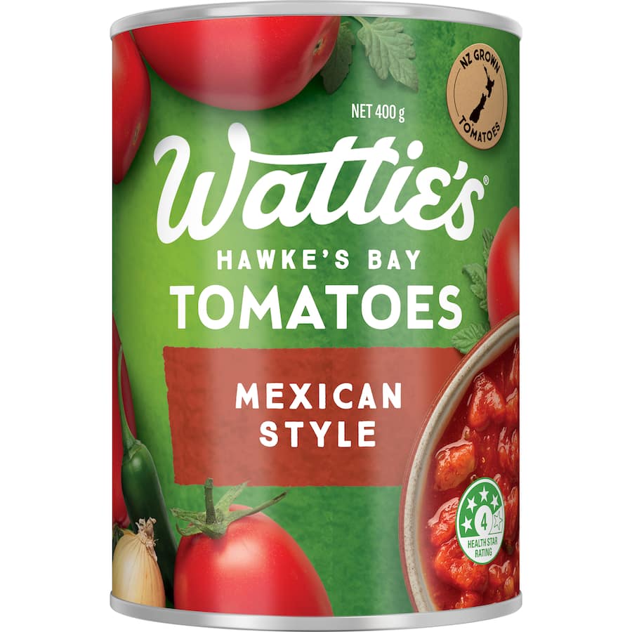 Watties Flavoured Tomatoes Mexican Style Can 400g