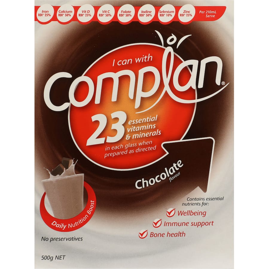 Complan Nutrition Formula Chocolate 500g