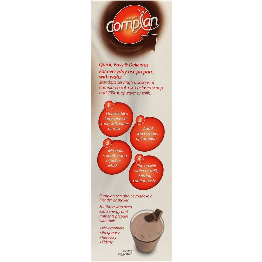 Complan Nutrition Formula Chocolate 500g