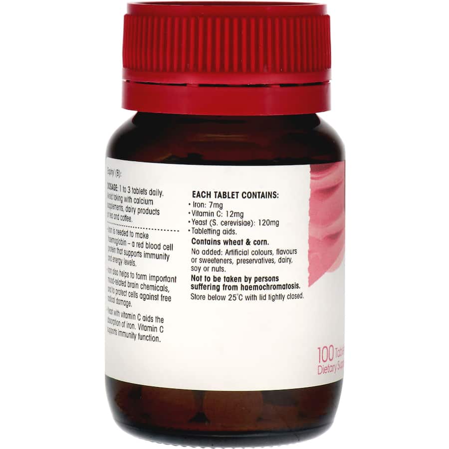 Red Seal Iron Plus Vitamin C Tablets 100pack