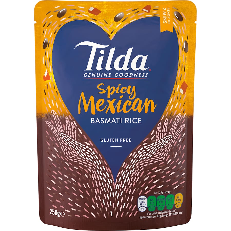 Tilda Spicy Mexican Rice Gluten Free Medium Pouch 250g