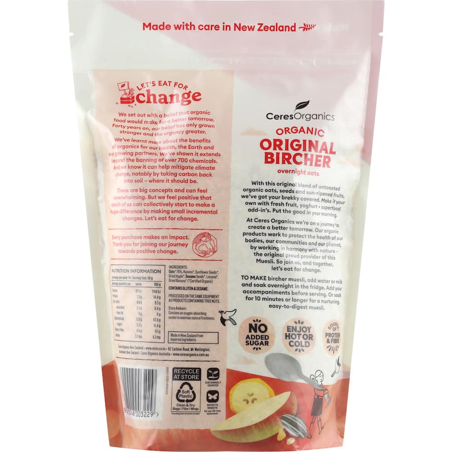 Ceres Organics Organic Muesli Original Bircher 700g