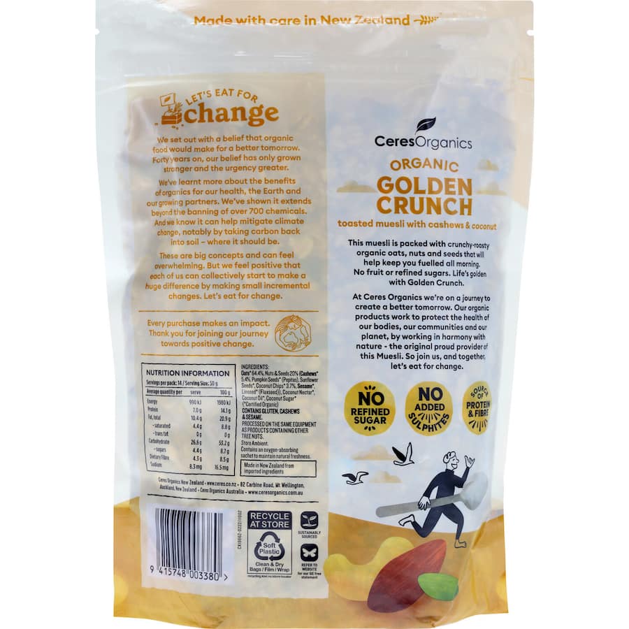 Ceres Organics Organic Muesli Golden Crunch 700g