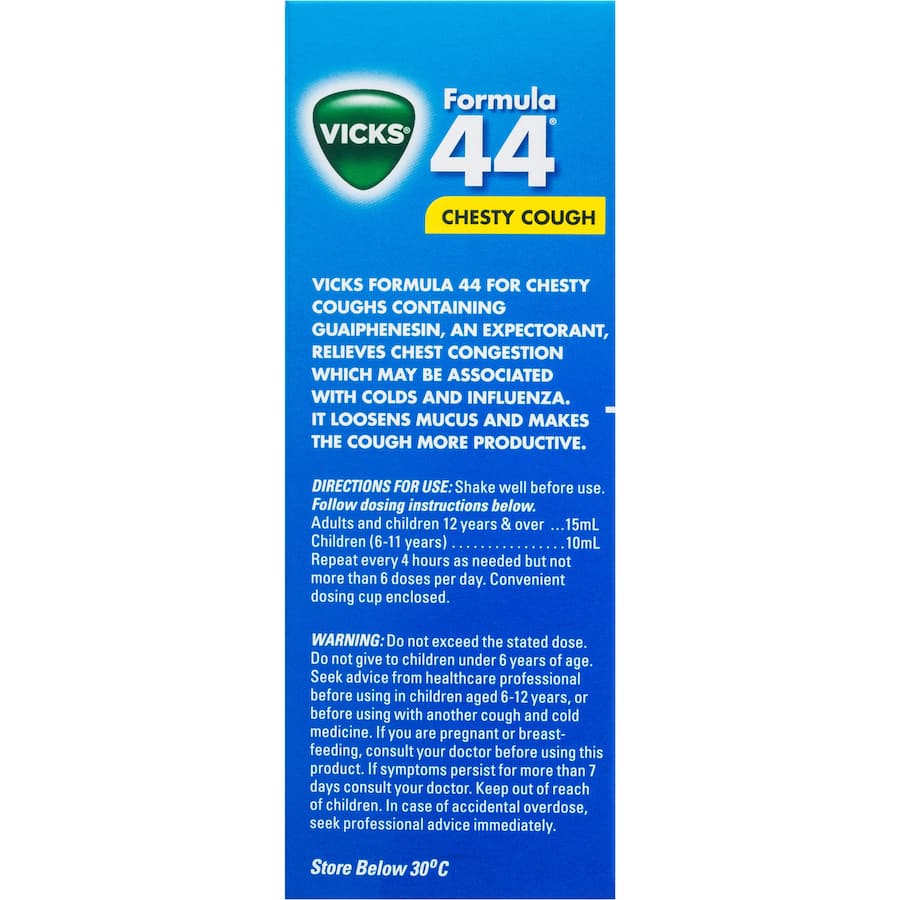 Vicks Formula 44 Cough Medicine Chesty Cough 180mL