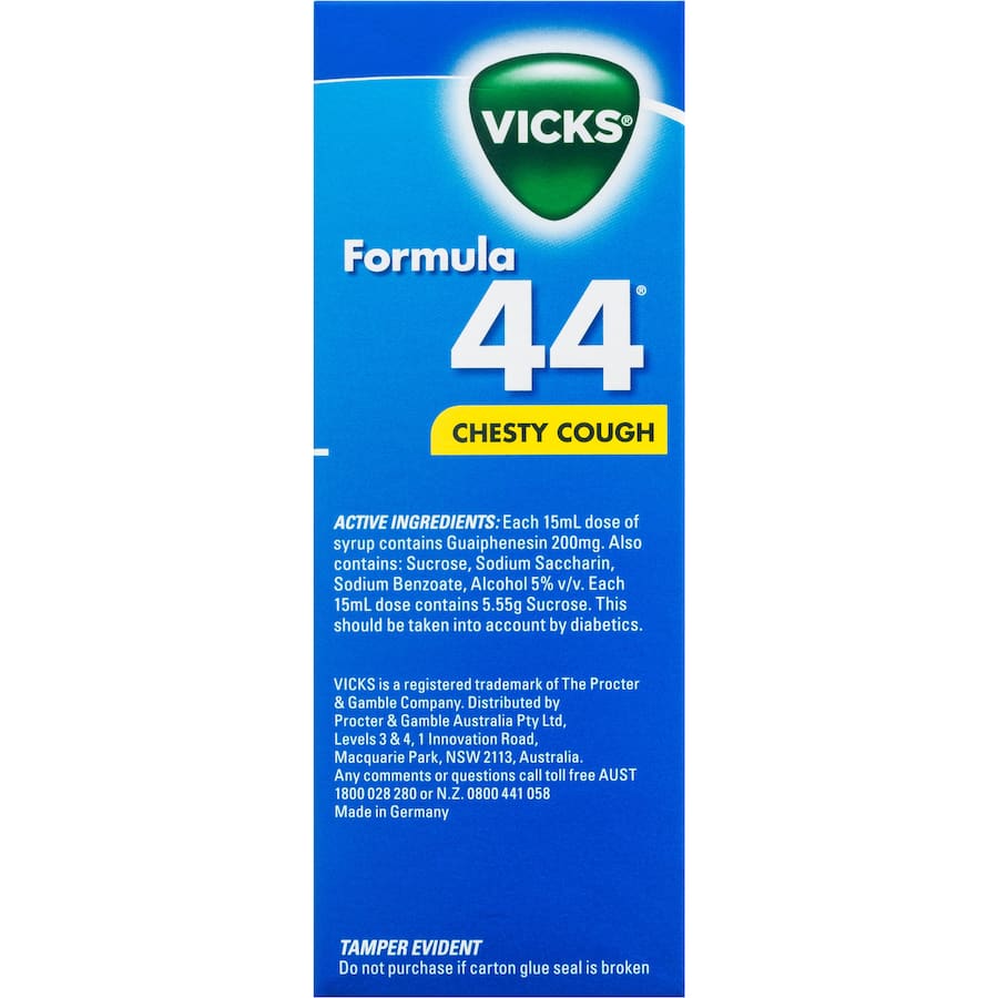 Vicks Formula 44 Cough Medicine Chesty Cough 180mL