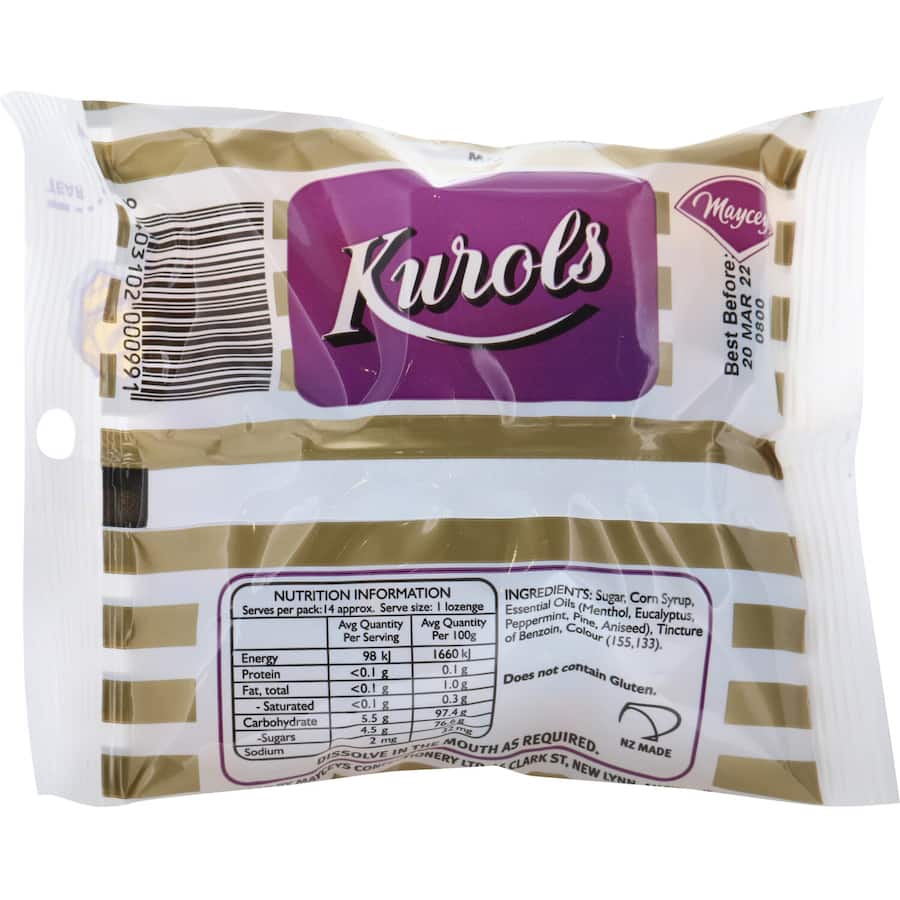 Kurols Lozenges Original Mentholated Pastilles 85g