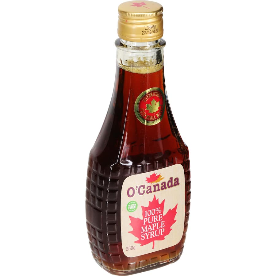 O Canada Maple Syrup 100% Pure Gluten Free Bottle 250g