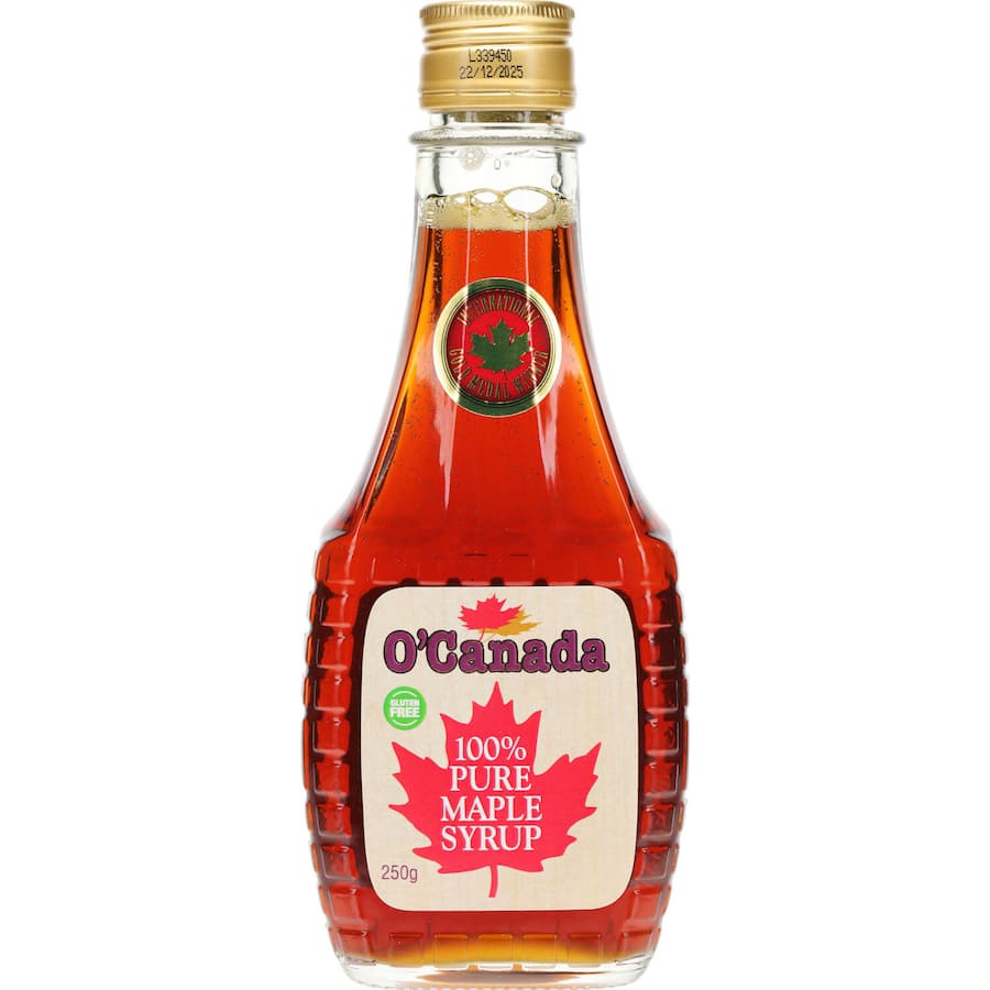 O Canada Maple Syrup 100% Pure Gluten Free Bottle 250g