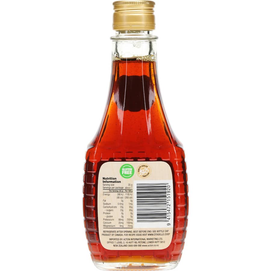 O Canada Maple Syrup 100% Pure Gluten Free Bottle 250g