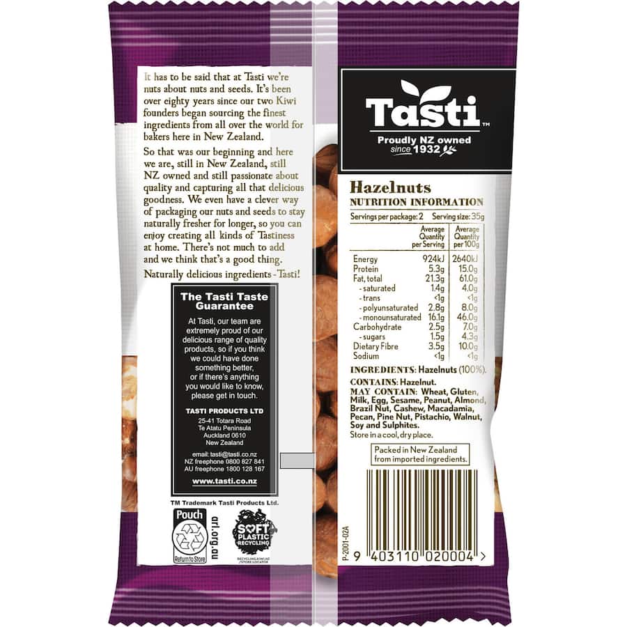 Tasti Hazelnuts Pkt 70g