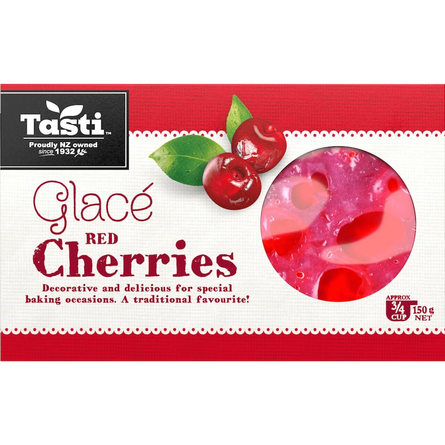 Tasti Cherries Red Glace Box 150g