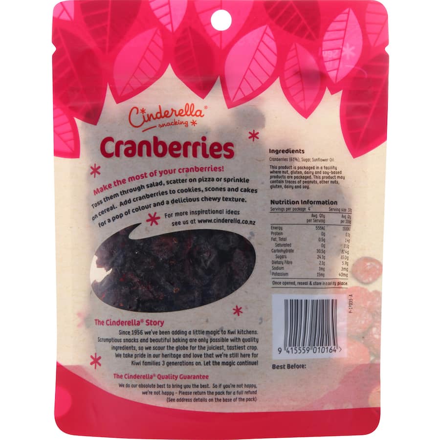Cinderella Cranberries Dried 150g