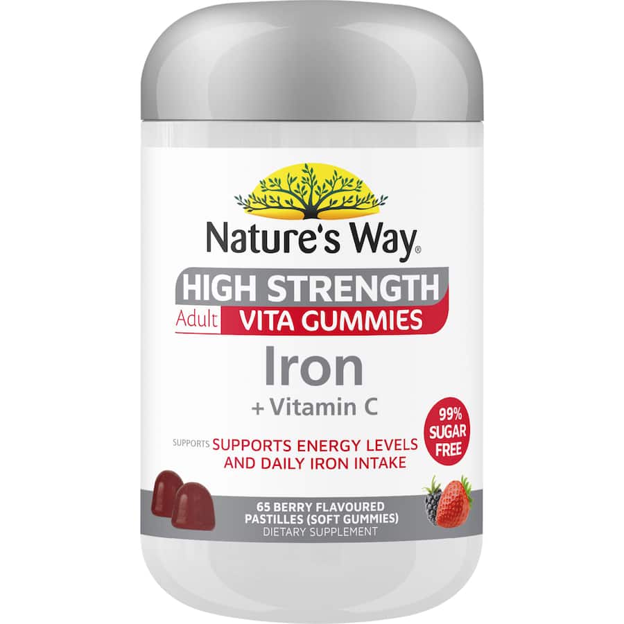 Nature's Way Vita Gummies Iron High Strength Adult Jar 65pack