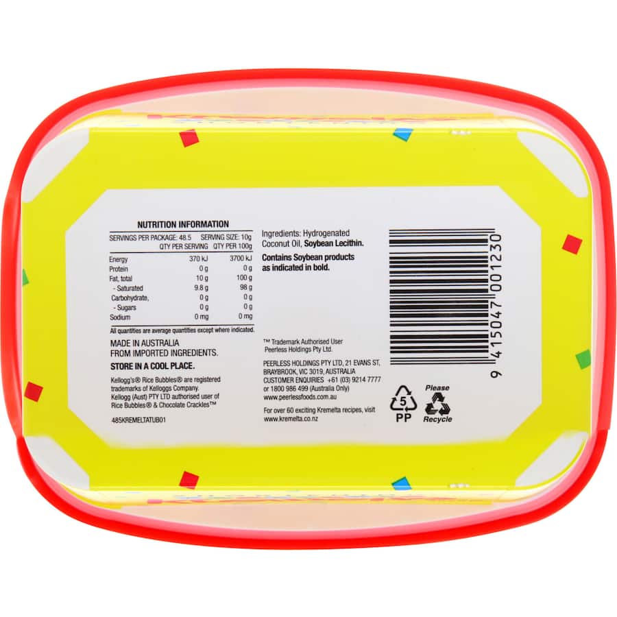 Kremelta Vegetable Fat Shortening Tub 485g