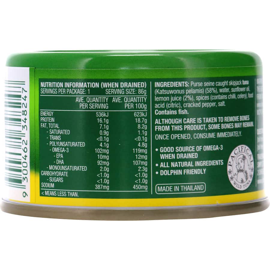 John West Tempters Tuna Lemon & Cracked Pepper Tear tab can 95g