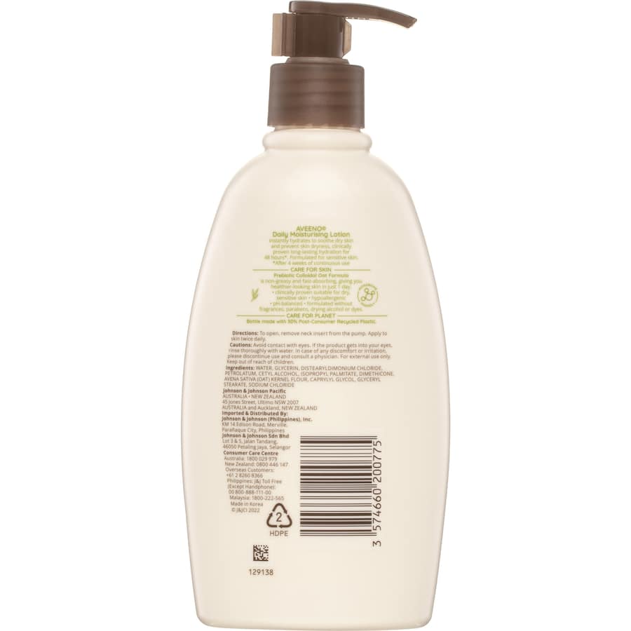 Aveeno Active Naturals Body Lotion Daily Moisturiser Pump 354mL