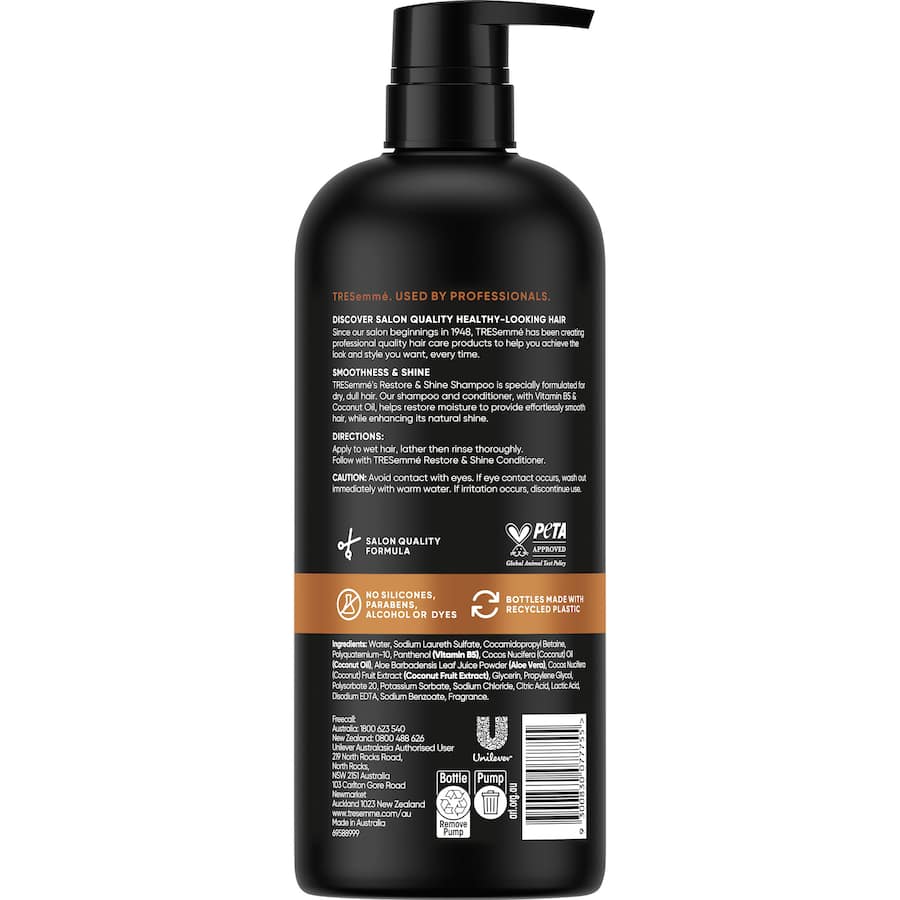Tresemme Shampoo Restore & Shine Pump 940mL