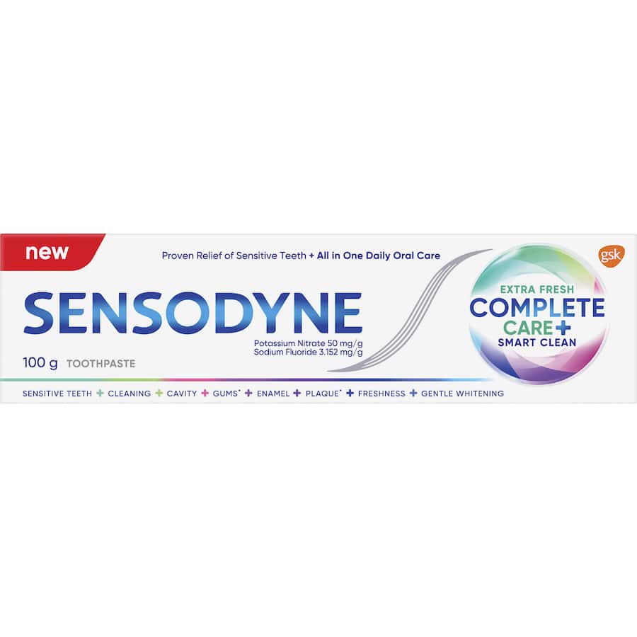 Sensodyne Sensitive Teeth Toothpaste Cool Mint Complete Care And Smart Clean 100g