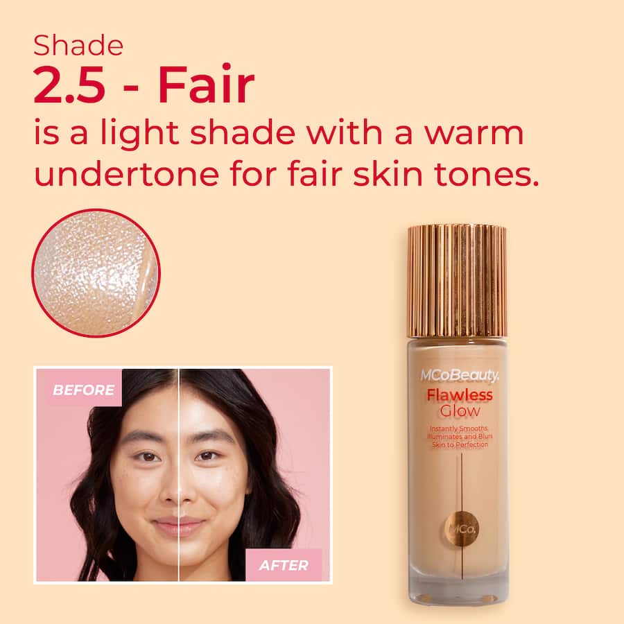 Mcobeauty Flawless Glow Foundation 2.5 Fair