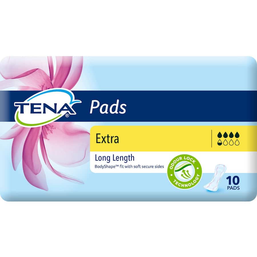 Tena Lady Womens Continence Pads Extra Medium Protection 10pack