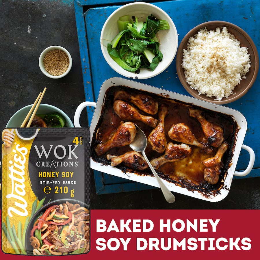 Watties Wok Creations Stir-fry Sauce Honey Soy Pouch 210g