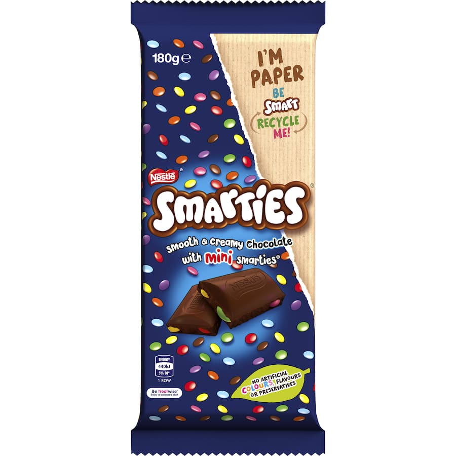 Nestlé Smarties Chocolate Block 180g