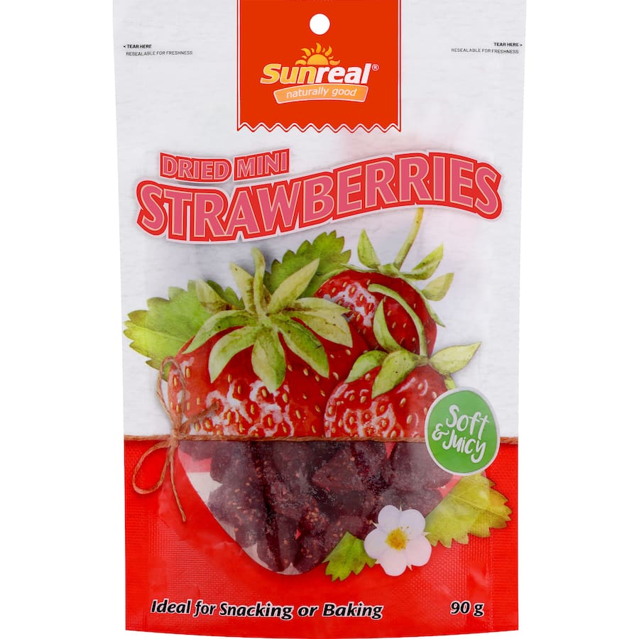 Sunreal Dried Strawberries Minis 90g