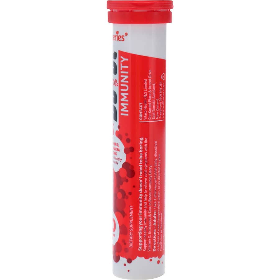 Healtheries Effervescent Boost Immunity Support With Zinc Tablets 20pack