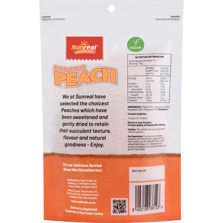 Sunreal Dried Peach 90g
