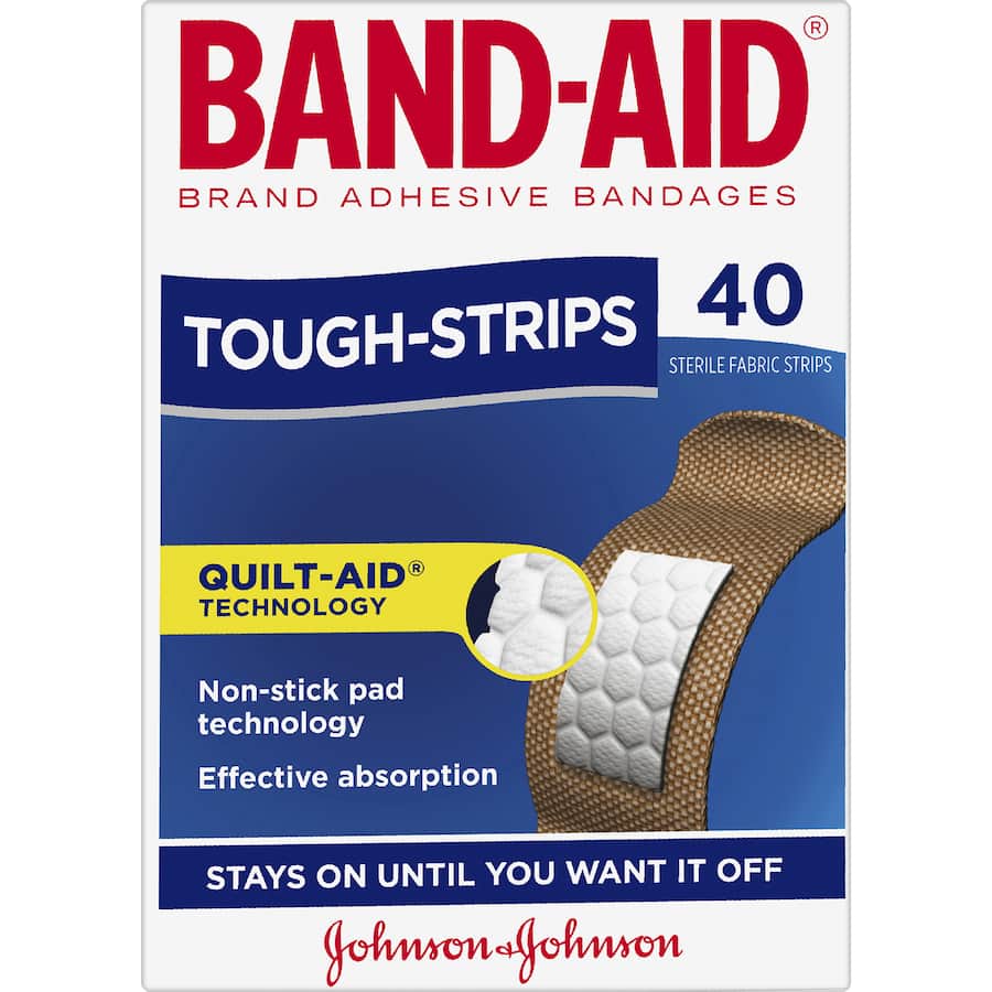 Band Aid Plasters Tough Strips 40pack