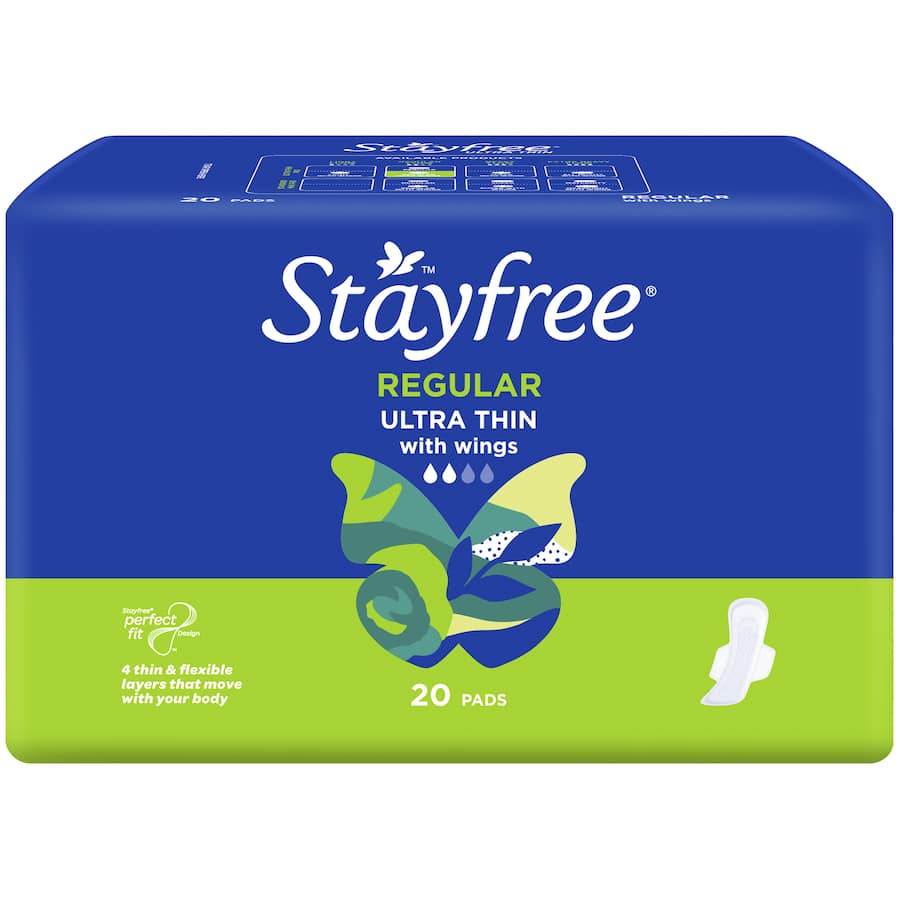 Stayfree Ultra Thin Pads Regular Wings 20pack