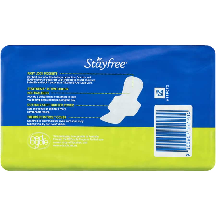 Stayfree Ultra Thin Pads Regular Wings 20pack