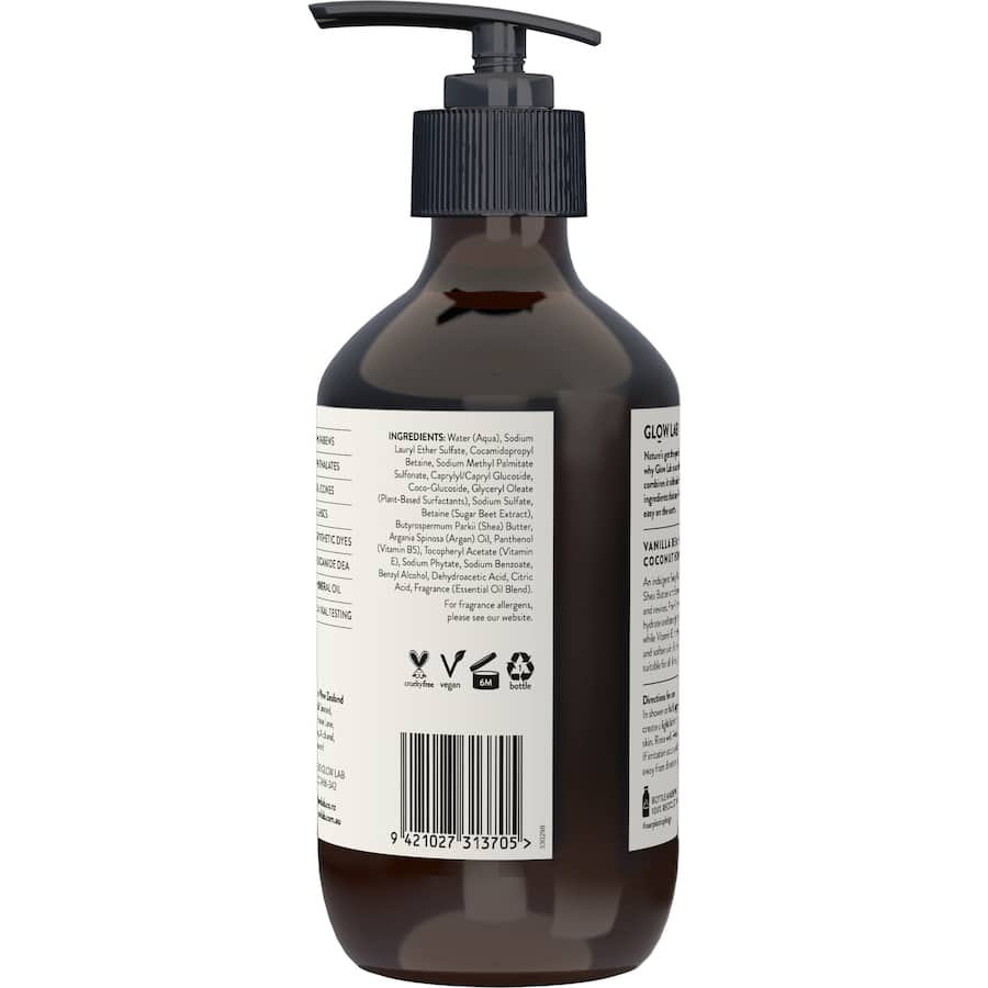 Glow Lab Body Wash Vanilla Bean & Coconut 400mL