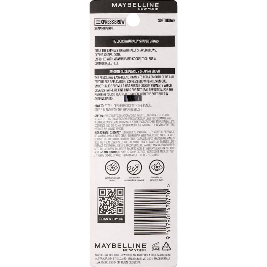 Maybelline Eyebrow Pencil Soft Brown 1g