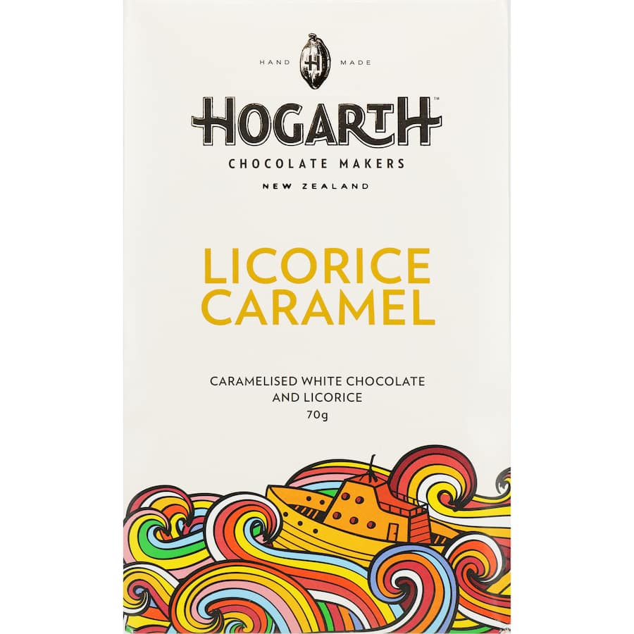 Hogarth Craft Chocolate Block Licorice Caramel 70g