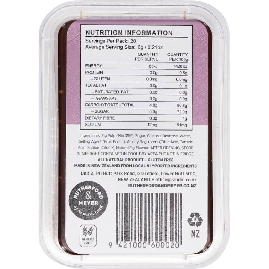Rutherford & Meyer Fruit Paste Fig 120g