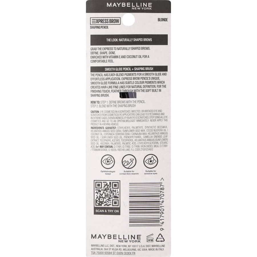 Maybelline Eyebrow Pencil Blonde 1g