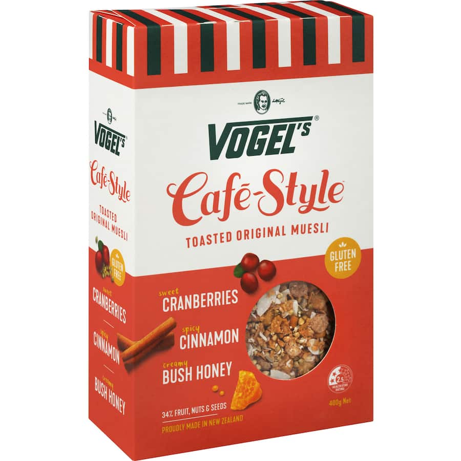 Vogels Cafe Style Muesli Fruit & Nut Gluten Free 400g