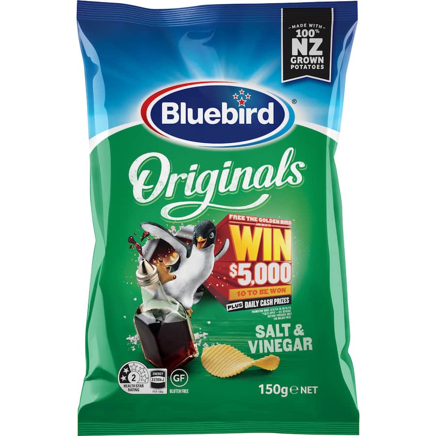 Bluebird Originals Chips Salt & Vinegar 150g