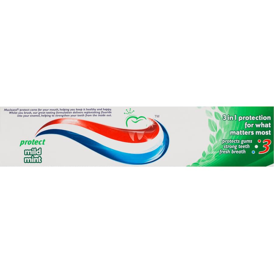 Macleans Protect Toothpaste Mild Mint Tube 170g