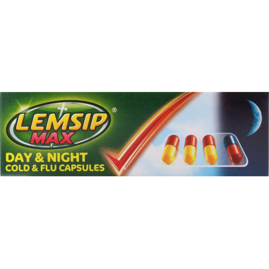 Lemsip Max Day & Night Cold & Flu Capsules 16pack
